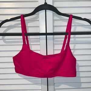 Skims Hot Pink Scoop Bralette